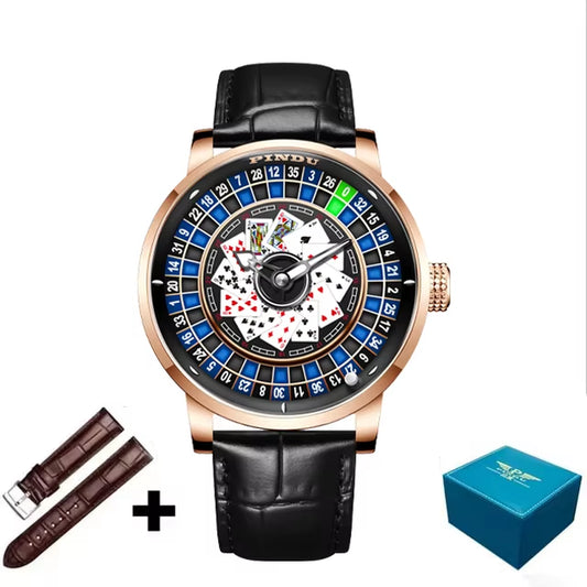 Roulette Series Watch Men'S Poker Fully Automatic Mechanical Watch Luminous Trendy Men'S Watch Large Dial Watch